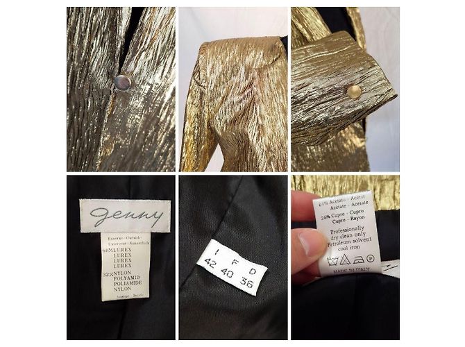Genny gold lurex Jacke Vintage 80er Golden - Ansicht 12