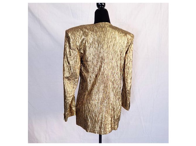 Genny gold lurex Jacke Vintage 80er Golden - Ansicht 2