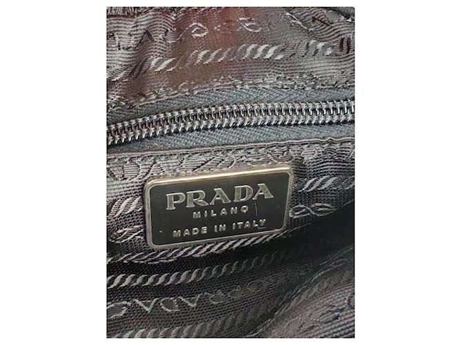 Borsa Prada Bowling in pelle bianca e nera Bianco - vista 13