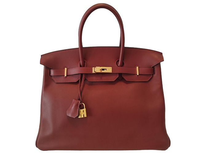 Borsa Hermès Birkin 35 in pelle swift bordeaux Bordò - vista 11