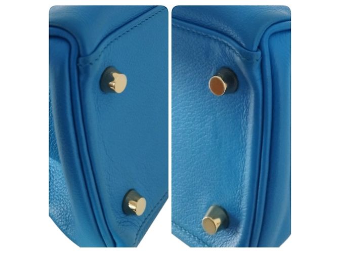 Borsa Hermès Kelly 28 in Pelle Blu - Ansicht 12