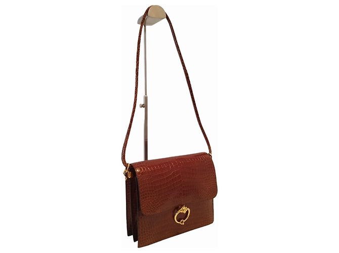 Borsa Hermès Sequana Rara in Coccodrillo Marrone - vista 2