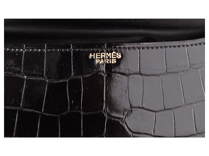 Hermès Borsa Hermes Constance 23 in Coccodrillo Nero - vista 11