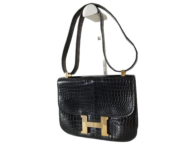 Hermès Borsa Hermes Constance 23 in Coccodrillo Nero - vista 4