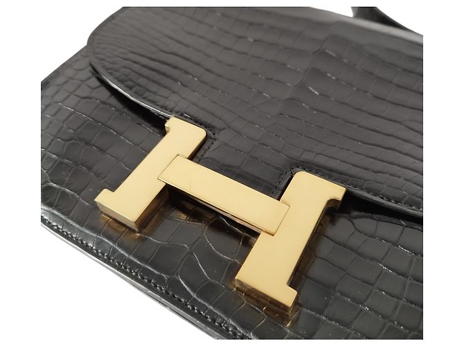 Hermès Borsa Hermes Constance 23 in Coccodrillo Nero - vista 8