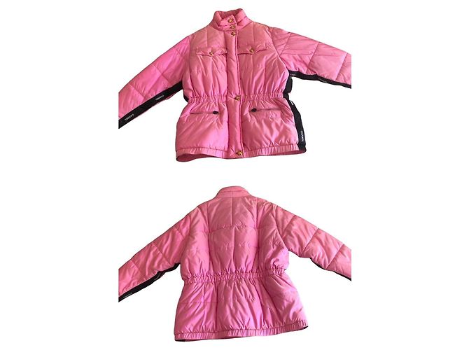 Chaqueta de Plumas Chanel de Seda Rosa, Botones Gripoix O/I 1996-1997 (Rihanna) - vista 17