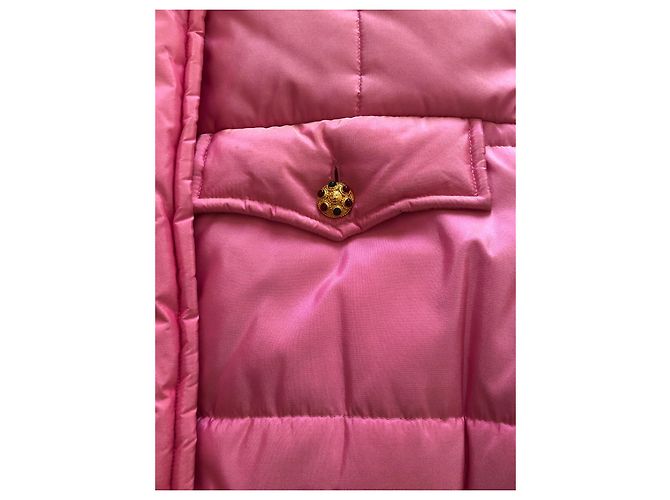 Chaqueta de Plumas Chanel de Seda Rosa, Botones Gripoix O/I 1996-1997 (Rihanna) - vista 7