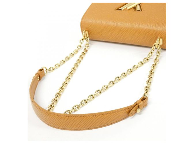 Borsa a Spalla Epi Twist MM di Louis Vuitton Caramello - vista 9