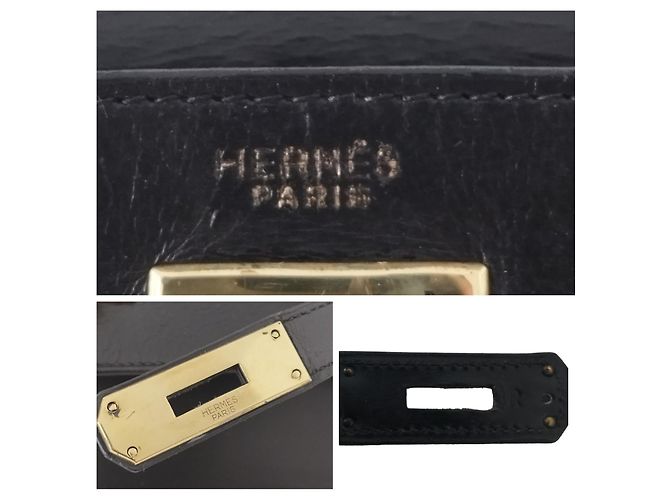 Hermès Borsa Hermes Kelly 28 Sellier in pelle box nera Nero - vista 12
