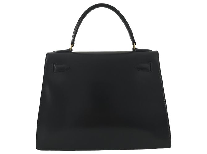 Hermès Borsa Hermes Kelly 28 Sellier in pelle box nera Nero - vista 4