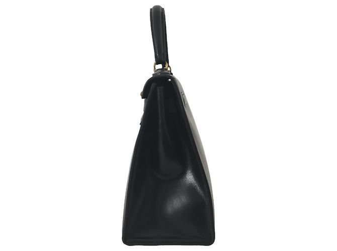 Hermès Borsa Hermes Kelly 28 Sellier in pelle box nera Nero - vista 7