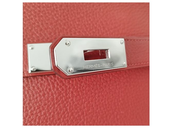 Jypsiere Borsa Hermès Jypsière 34 in pelle taurillon clémence rossa Rosso - vista 10