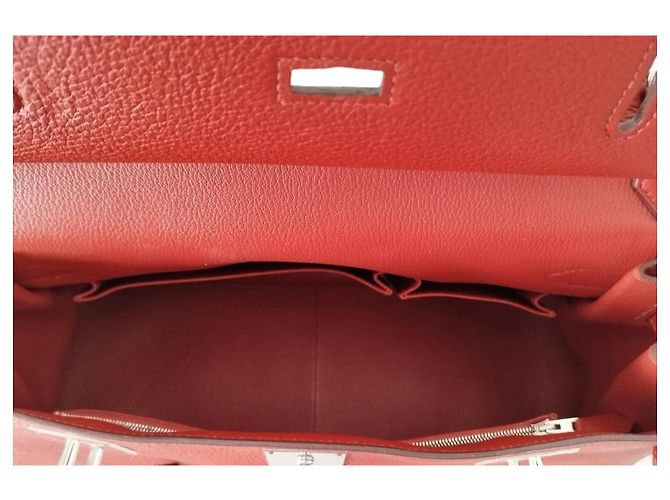 Jypsiere Borsa Hermès Jypsière 34 in pelle taurillon clémence rossa Rosso - vista 13
