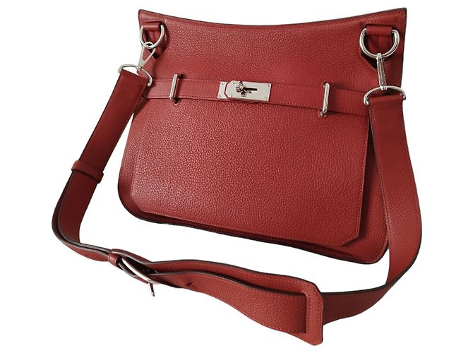 Jypsiere Borsa Hermès Jypsière 34 in pelle taurillon clémence rossa Rosso - vista 4