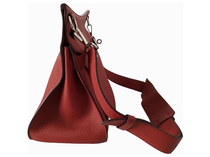 Jypsiere Borsa Hermès Jypsière 34 in pelle taurillon clémence rossa Rosso - vista 5