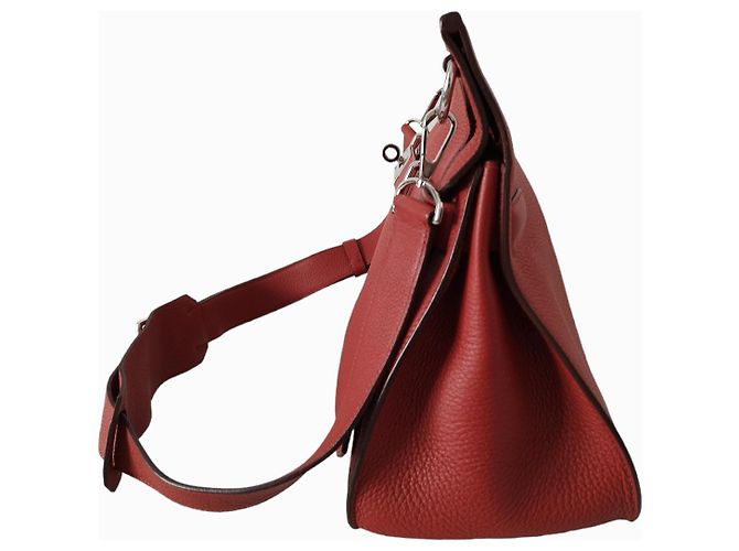 Jypsiere Borsa Hermès Jypsière 34 in pelle taurillon clémence rossa Rosso - vista 6