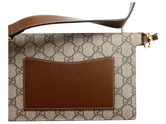 Gucci Cinto Sling de couro GG Monogram Marrom - vista 17