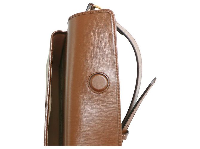 Gucci Cinto Sling de couro GG Monogram Marrom - vista 3