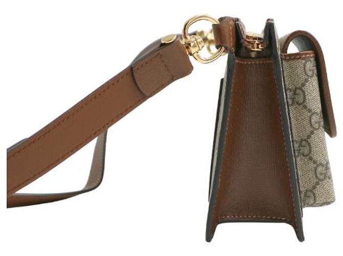 Gucci Cinto Sling de couro GG Monogram Marrom - vista 9