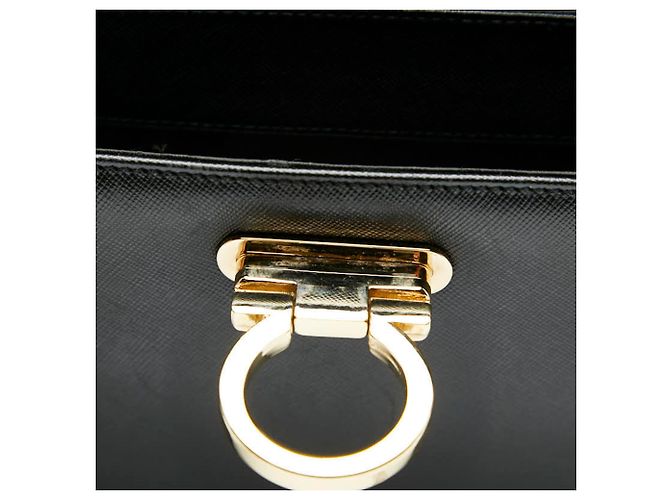 Borsa a mano/spalla Gancini Salvatore Ferragamo Nero - vista 10