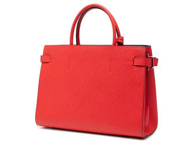 Borsa Tote Epi Twist di Louis Vuitton Rosso Blu navy - vista 2