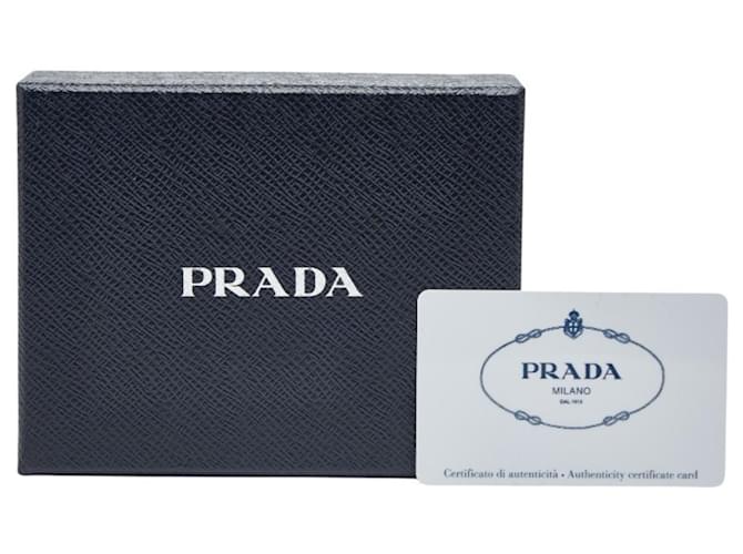 Vitello Prada Dreifach-Compact-Geldbörse Beige - Ansicht 10