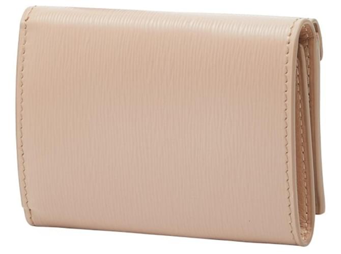 Vitello Prada Dreifach-Compact-Geldbörse Beige - Ansicht 2