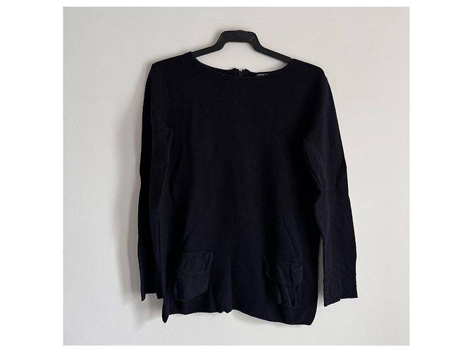 Top Uniforme Chanel Azul Marino de Algodón - vista 2