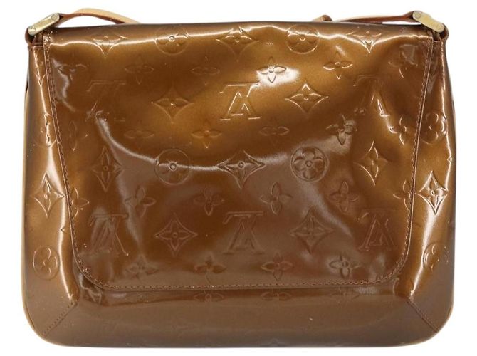 Borsa Thompson Street Louis Vuitton Monogram Vernis Media Marrone - vista 2