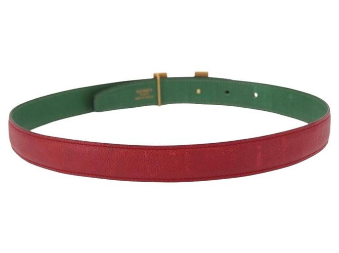 Hermès Hermes Constance Belt Leather Medium Red - view 2