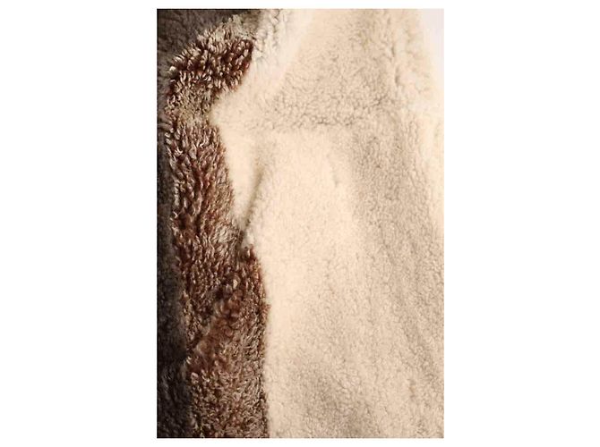 Sprung Frères Piel de borrego de cuero marrón Castaño - vista 5
