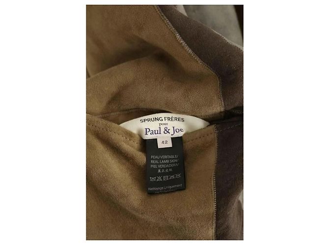 Sprung Frères Piel de borrego de cuero marrón Castaño - vista 7