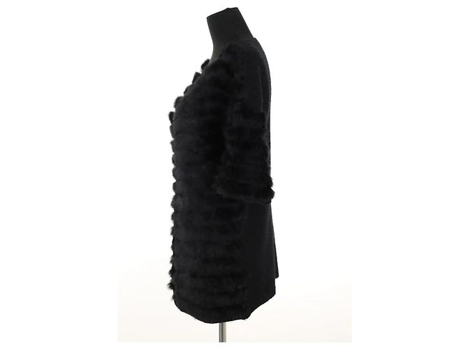 Pinko Cárdigan de piel negro - vista 3