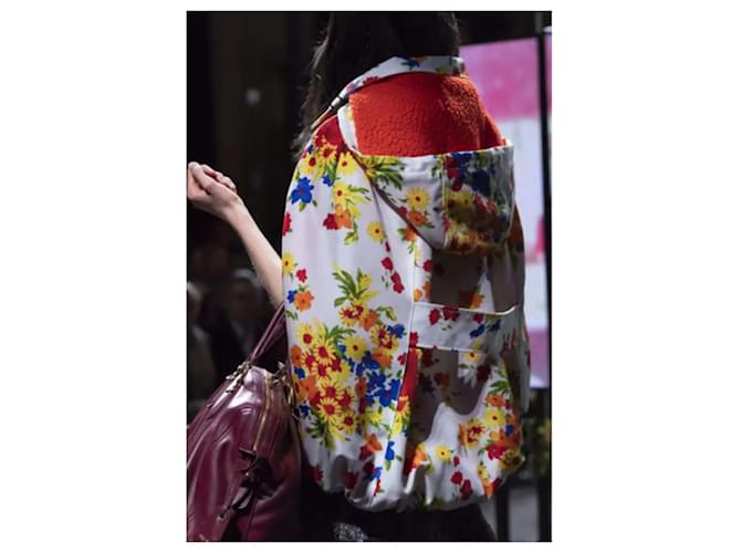 Miu Miu florale technische Cape Weiß - Ansicht 4
