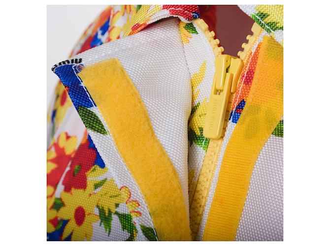 Miu Miu florale technische Cape Weiß - Ansicht 9