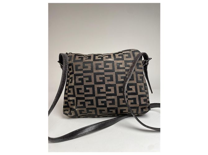 Vintage Givenchy Monogram Schultertasche Braun - Ansicht 11