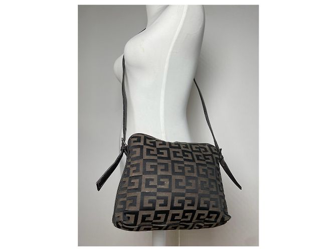 Vintage Givenchy Monogram Schultertasche Braun - Ansicht 12