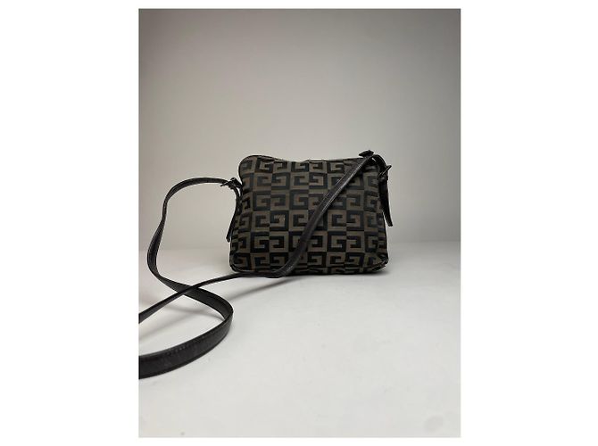 Vintage Givenchy Monogram Schultertasche Braun - Ansicht 2