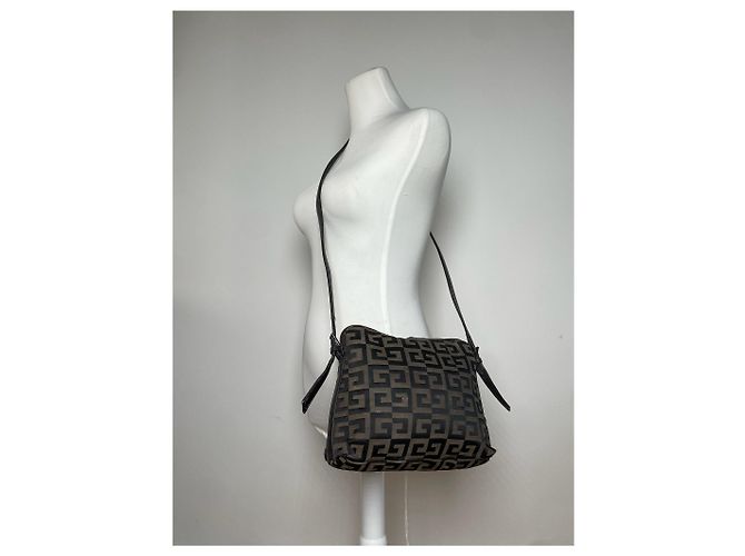 Vintage Givenchy Monogram Schultertasche Braun - Ansicht 3