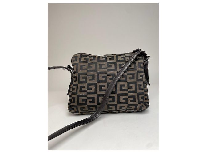 Vintage Givenchy Monogram Schultertasche Braun - Ansicht 9