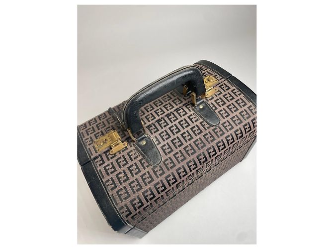 Valigia da Viaggio Vintage Fendi Roma Monogramma FF Marrone - vista 11