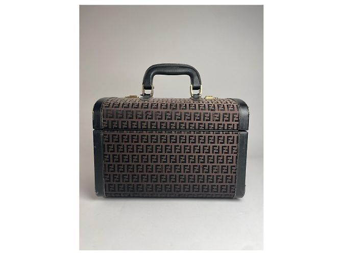 Valigia da Viaggio Vintage Fendi Roma Monogramma FF Marrone - vista 2