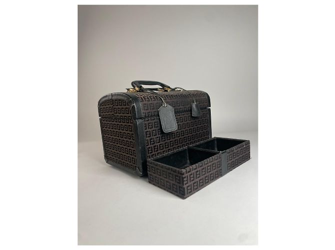 Valigia da Viaggio Vintage Fendi Roma Monogramma FF Marrone - vista 3