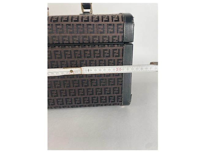 Valigia da Viaggio Vintage Fendi Roma Monogramma FF Marrone - vista 4