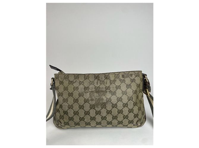 Vintage Gucci Multiway Monogram Tasche Beige Braun Grau - Ansicht 11