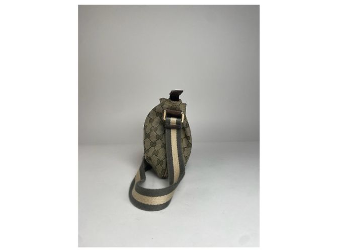 Vintage Gucci Multiway Monogram Tasche Beige Braun Grau - Ansicht 12