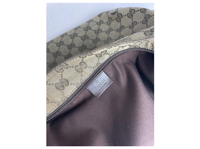 Vintage Gucci Multiway Monogram Tasche Beige Braun Grau - Ansicht 15