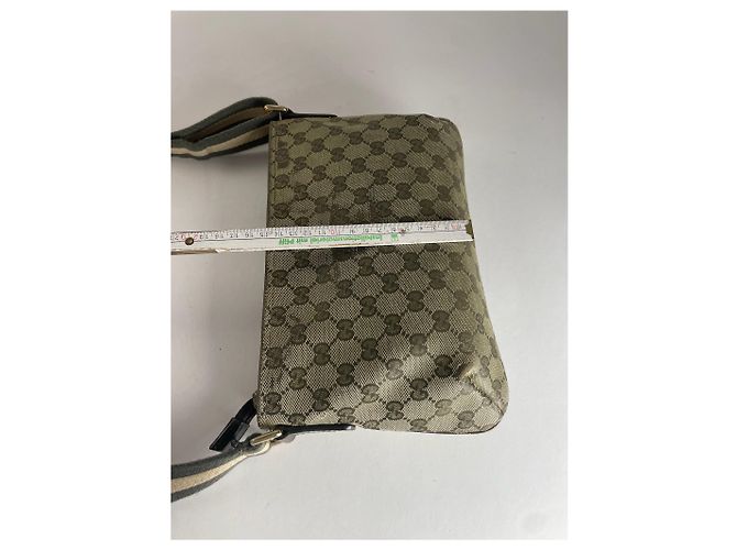 Vintage Gucci Multiway Monogram Tasche Beige Braun Grau - Ansicht 5