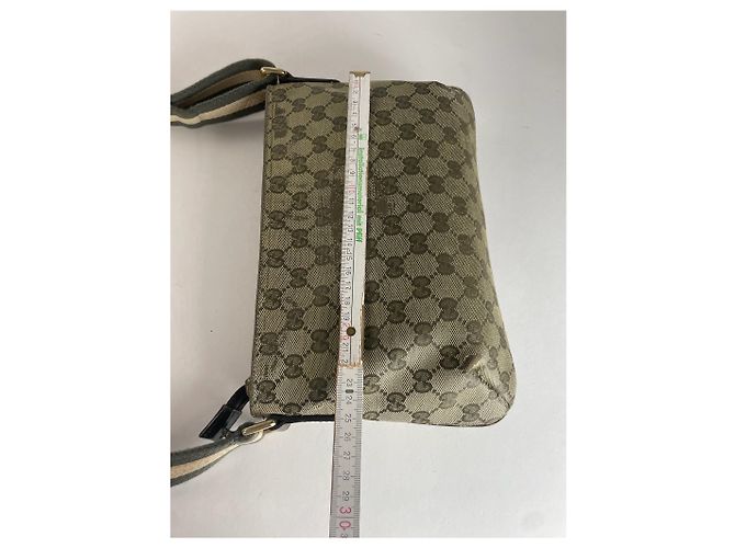 Vintage Gucci Multiway Monogram Tasche Beige Braun Grau - Ansicht 6