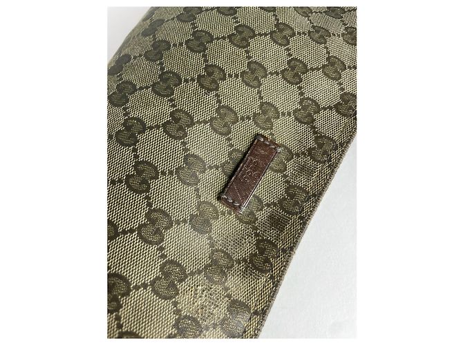 Vintage Gucci Multiway Monogram Tasche Beige Braun Grau - Ansicht 8